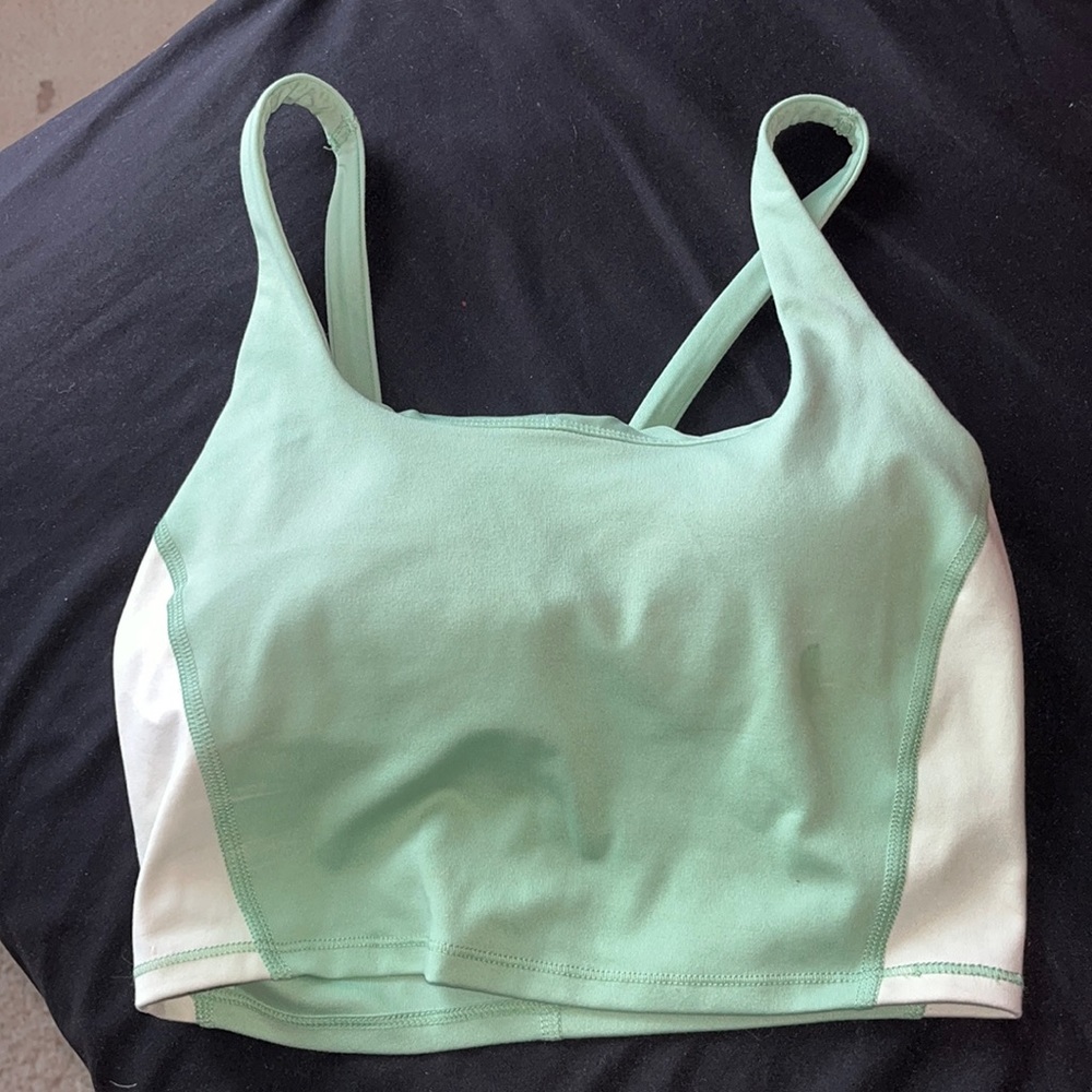 Green Workout Top with padding